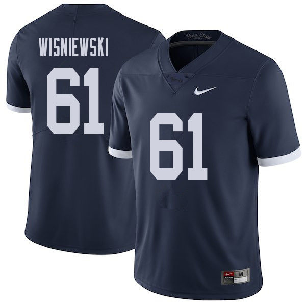 NCAA Nike Men's Penn State Nittany Lions Stefen Wisniewski #61 College Football Authentic Throwback Navy Stitched Jersey UDQ0298AO